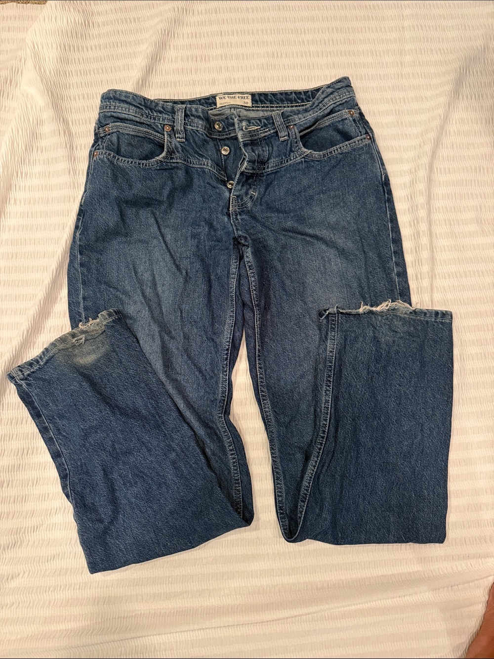 Free people button fly jeans w joke seam in front size 30